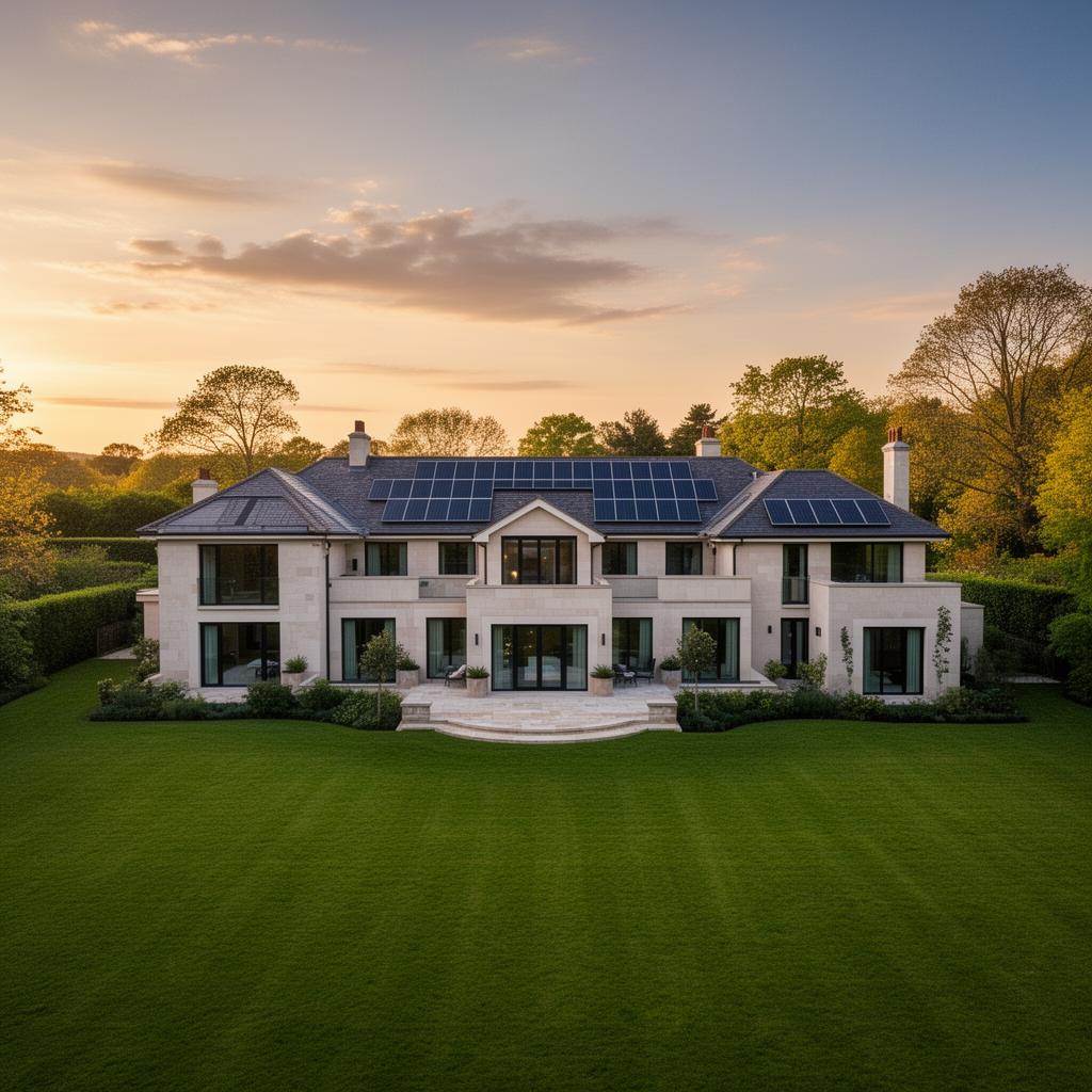 Luxury British home with solar installation